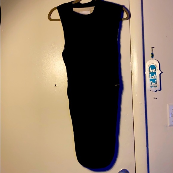 Wayne Navy silk asymmetrical dress - Picture 1 of 7